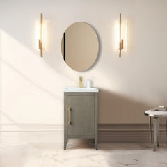Vanity Art 20-Inch Bathroom Vanity: Single Sink, Ceramic Top, Soft-Closing Doors, Solid Wood Frame - CVI20