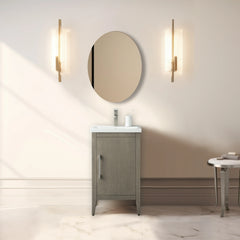 Vanity Art 20-Inch Bathroom Vanity: Single Sink, Ceramic Top, Soft-Closing Doors, Solid Wood Frame - CVI20