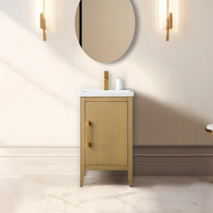 Vanity Art 20-Inch Bathroom Vanity: Single Sink, Ceramic Top, Soft-Closing Doors, Solid Wood Frame - CVI20