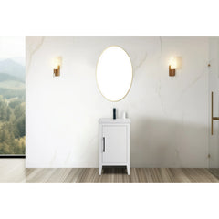 Vanity Art 20-Inch Bathroom Vanity: Single Sink, Ceramic Top, Soft-Closing Doors, Solid Wood Frame - CVI20
