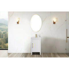 Vanity Art 20-Inch Bathroom Vanity: Single Sink, Ceramic Top, Soft-Closing Doors, Solid Wood Frame - CVI20