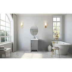 Vanity Art 20-Inch Bathroom Vanity: Single Sink, Ceramic Top, Soft-Closing Doors, Solid Wood Frame - CVI20