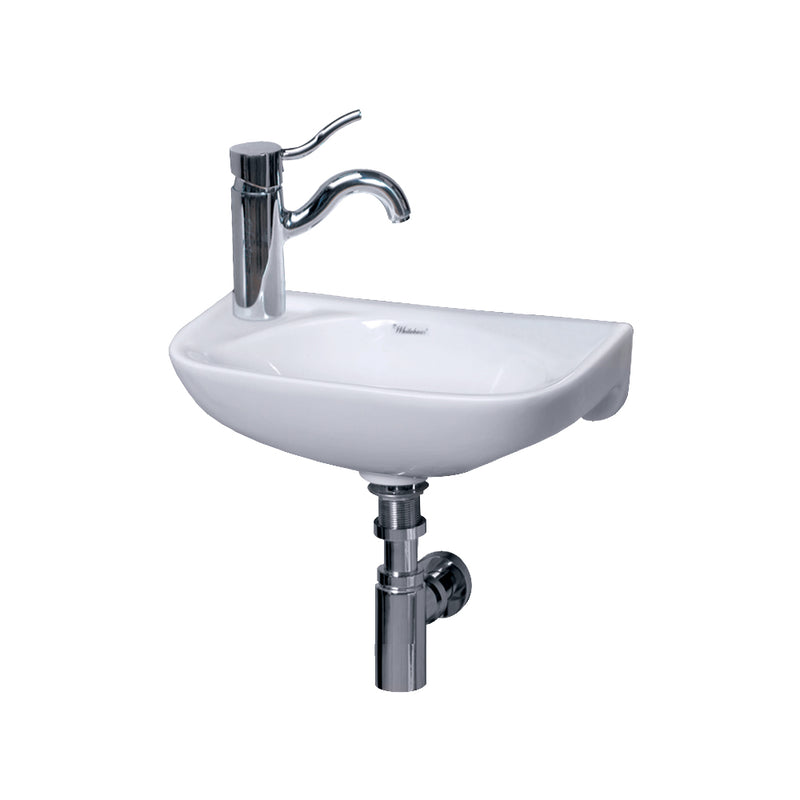Whitehaus Isabella Small Wall Mount Basin - Left Side Drill