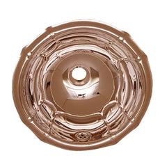 Whitehaus Decorative Round Fluted Design Drop-in Basin with Overflow and a 1 1/4" Center Drain - WH613CBL
