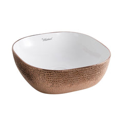 Whitehaus Isabella Plus Collection Square Above Mount Basin with Center Drain - WH71301 - The Home Selection