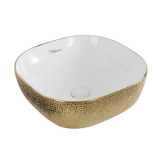 Whitehaus Isabella Plus Collection Square Above Mount Basin with Center Drain - WH71301 - The Home Selection