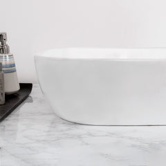 Whitehaus Isabella Plus Collection Rectangular Above Mount Basin with Center Drain - WH71302