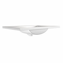 Whitehaus Countertop Vanity Sink with Integrated Rectangular Bowl and Overflow