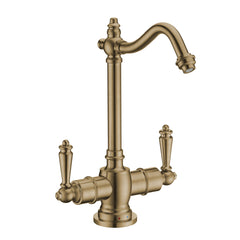 Whitehaus Point of Use Instant Hot/Cold Water Drinking Faucet with Traditional Swivel Spout - WHFH-HC1006-AB