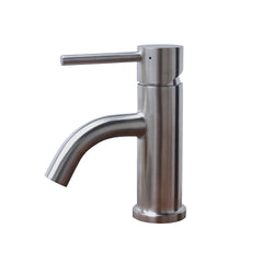 Whitehaus Waterhaus Solid , Single Hole, Single Lever Lavatory Faucet with Matching Pop-up Waste - Brushed Stainless Steel