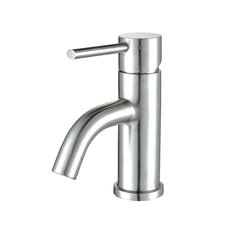 Whitehaus Waterhaus Solid , Single Hole, Single Lever Lavatory Faucet with Matching Pop-up Waste - Polished Stainless Steel