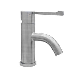 Whitehaus Waterhaus Solid , single hole, extended single lever lavatory faucet - Brushed Stainless Steel
