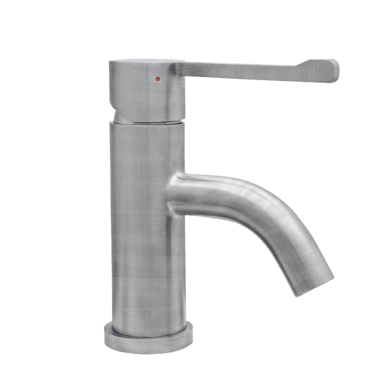 Whitehaus Waterhaus Solid , single hole, extended single lever lavatory faucet - WHS0221-SB - The Home Selection
