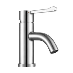 Whitehaus Waterhaus Solid , single hole, extended single lever lavatory faucet - Polished Stainless Steel