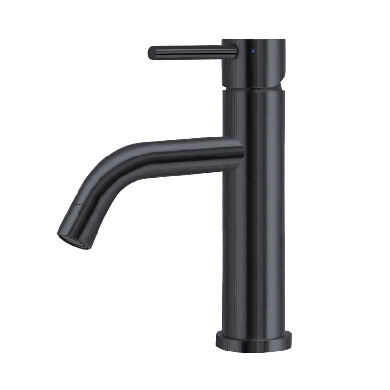 Whitehaus Waterhaus Solid Stainless Steel Single Lever Elevated Lavatory Faucet - Matte Black