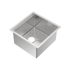 Whitehaus 18" Undermount Single Bowl 16 Gauge Brushed Stainless Steel Workstation Sink With Accessories - WHSW1818