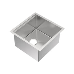 Whitehaus 18" Undermount Single Bowl 16 Gauge Brushed Stainless Steel Workstation Sink With Accessories - WHSW1818
