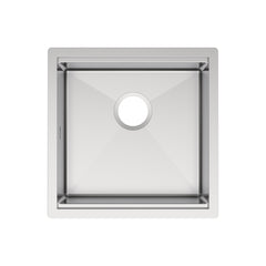 Whitehaus 18" Undermount Single Bowl 16 Gauge Brushed Stainless Steel Workstation Sink With Accessories - WHSW1818