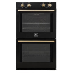 Forno Vomero 30-Inch Double Wall Oven – 10 cu. ft. Total Capacity – 7100W Convection – Mechanical Controls – Manual Steam Clean
