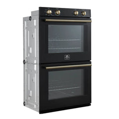 Forno Vomero 30-Inch Double Wall Oven – 10 cu. ft. Total Capacity – 7100W Convection – Mechanical Controls – Manual Steam Clean