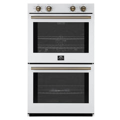 Forno Vomero 30-Inch Double Wall Oven – 10 cu. ft. Total Capacity – 7100W Convection – Mechanical Controls – Manual Steam Clean