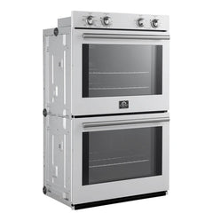 Forno Vomero 30-Inch Double Wall Oven – 10 cu. ft. Total Capacity – 7100W Convection – Mechanical Controls – Manual Steam Clean