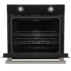 Forno Vomero 30" Wall Oven, 5 cu.ft Capacity, 3550 Watts Convection, Mechanical Controls, Manual Steam Clean - Black - Front Opened SS - The Home Selection