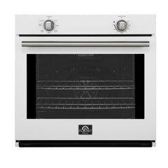 Forno Vomero 30" Wall Oven, 5 cu.ft Capacity, 3550 Watts Convection, Mechanical Controls, Manual Steam Clean - White - Front SS - The Home Selection