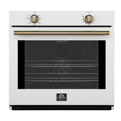 Forno Vomero 30" Wall Oven, 5 cu.ft Capacity, 3550 Watts Convection, Mechanical Controls, Manual Steam Clean - White - Front - The Home Selection