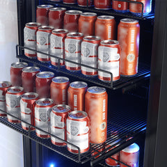 Forno Avellina 48-Inch Triple Zone Side-by-Side Wine & Beverage Cooler – 31.8 cu. ft. – Holds 427 Cans & 94 Wine Bottles – Blue LED Lighting - FWCDR6633-48S