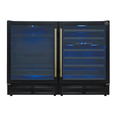 Forno Gemello 48-Inch Side-by-Side Wine & Beverage Cooler – French Door – 9.6 cu. ft. – FWCDR6699-48