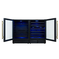 Forno Gemello 48-Inch Side-by-Side Wine & Beverage Cooler – French Door – 9.6 cu. ft. – FWCDR6699-48
