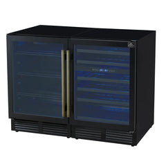 Forno Gemello 48-Inch Side-by-Side Wine & Beverage Cooler – French Door – 9.6 cu. ft. – FWCDR6699-48