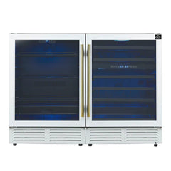 Forno Gemello 48-Inch Side-by-Side Wine & Beverage Cooler – French Door – 9.6 cu. ft. – FWCDR6699-48