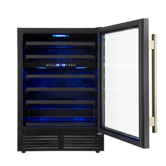 Forno Bacchino 24-Inch Wine Cooler – 51 Bottle Capacity – Dual Zone – Built-In or Freestanding - FWCDR6634-24