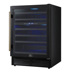 Forno Bacchino 24-Inch Wine Cooler – 51 Bottle Capacity – Dual Zone – Built-In or Freestanding - FWCDR6634-24