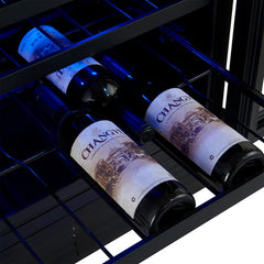 Forno Bacchino 24-Inch Wine Cooler – 51 Bottle Capacity – Dual Zone – Built-In or Freestanding - FWCDR6634-24