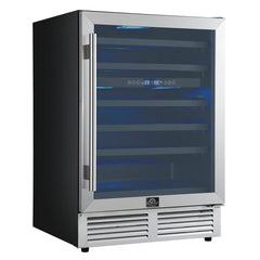 Forno Bacchino 24-Inch Wine Cooler – 51 Bottle Capacity – Dual Zone – Built-In or Freestanding - FWCDR6634-24