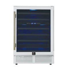 Forno Bacchino 24-Inch Wine Cooler – 51 Bottle Capacity – Dual Zone – Built-In or Freestanding - FWCDR6634-24