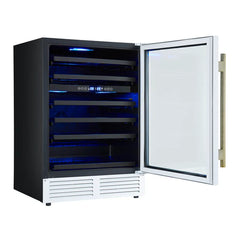 Forno Bacchino 24-Inch Wine Cooler – 51 Bottle Capacity – Dual Zone – Built-In or Freestanding - FWCDR6634-24