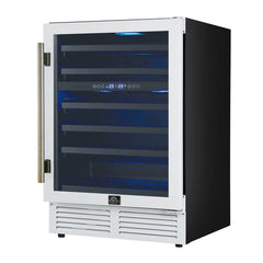 Forno Bacchino 24-Inch Wine Cooler – 51 Bottle Capacity – Dual Zone – Built-In or Freestanding - FWCDR6634-24