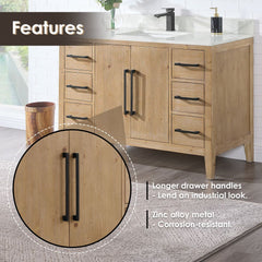 Altair Laurel Bathroom Cabinet Vanity Base in Weathered Fir without Top and Sink, No Mirror
