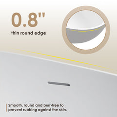 Altair Cacciar 67" x 39" Solid Surface Soaking Bathtub in Matte White with Matte White Drain and Integrated Overflow - 52967-BAT-MW