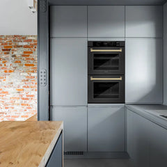 ZLINE 30 in. Autograph Double Wall Oven with Air Fry in Black Stainless - WADBZ-30