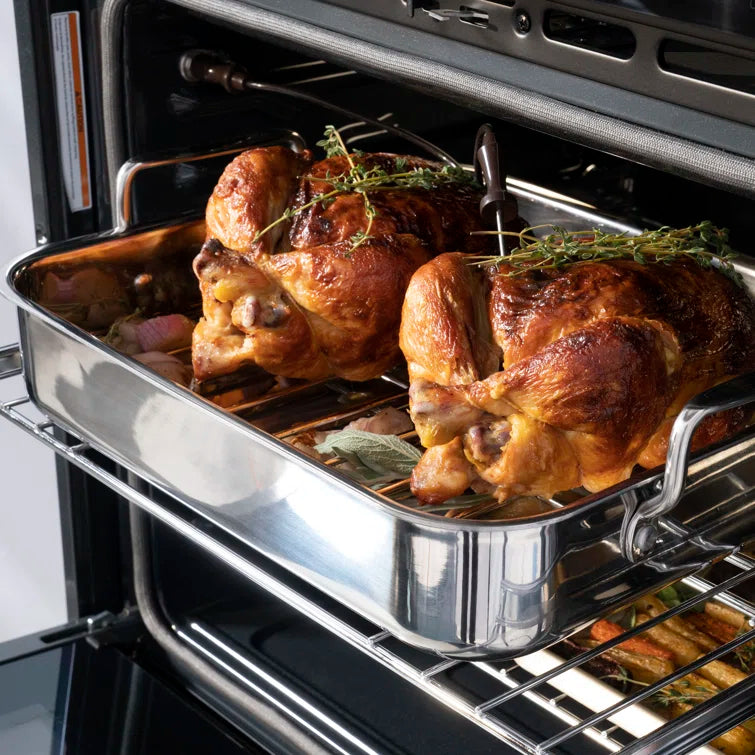 ZLINE 30 in. Autograph Double Wall Oven with Air Fry in Black Stainless - WADBZ-30