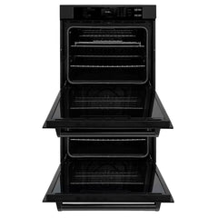 ZLINE 30 in. True Convection Double Wall Oven with Air Fry in DuraSnow® Black Stainless Steel - WADB-30