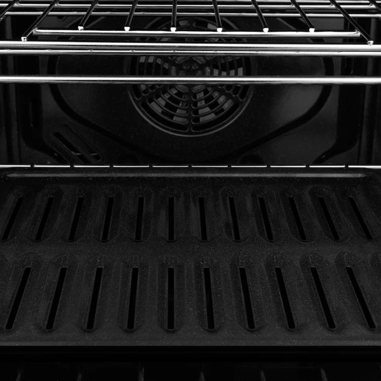 ZLINE 30 in. True Convection Double Wall Oven with Air Fry in DuraSnow® Black Stainless Steel - WADB-30