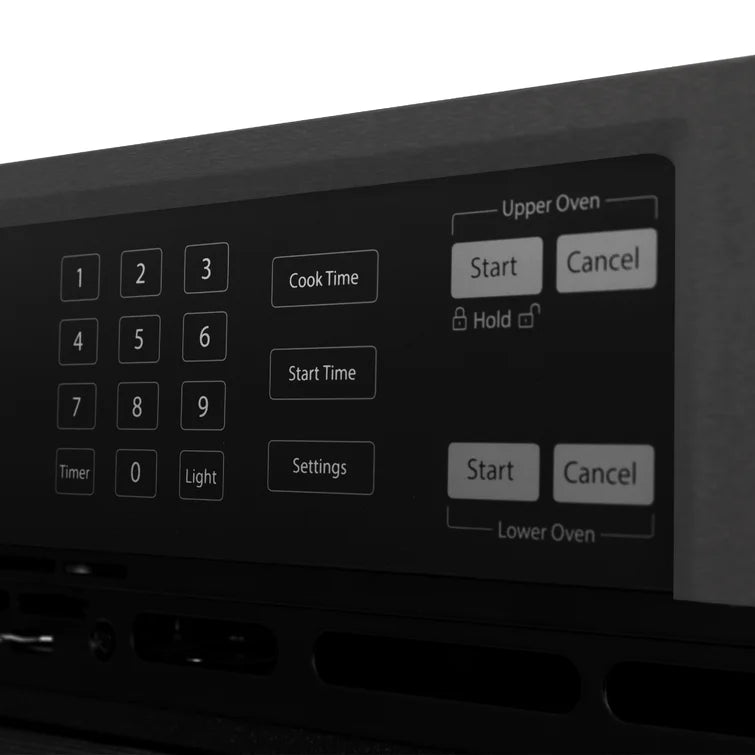ZLINE 30 in. True Convection Double Wall Oven with Air Fry in DuraSnow® Black Stainless Steel - WADB-30