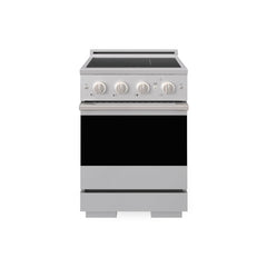 ZLINE 24 in. 3.2 cu. ft. Marino Induction Range with 3 Element Cooktop and Electric Convection Oven in Stainless Steel - MINR24 - The Home Selection