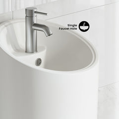 Swiss Madison St. Tropez Circular One-Piece Pedestal Sink - SM-PS310 - The Home Selection